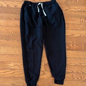 Figs Black V-Neck Scrub Top